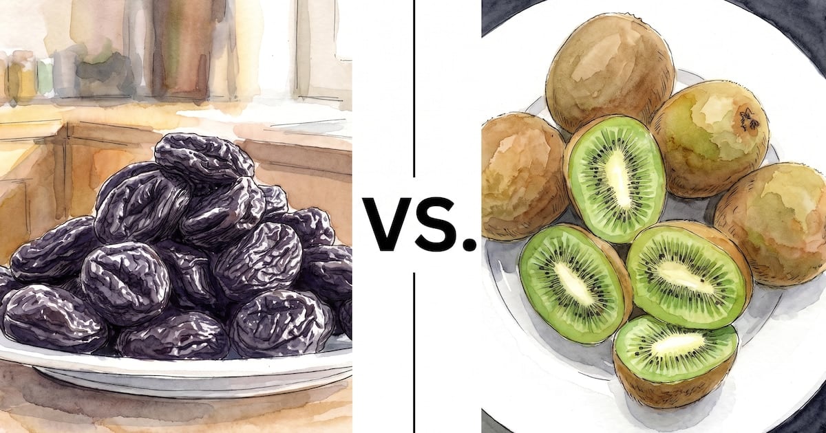 Dos frutas, un mismo objetivo: cómo llegan el kiwi y la ciruela pasa al intestino cuando nada parece moverse