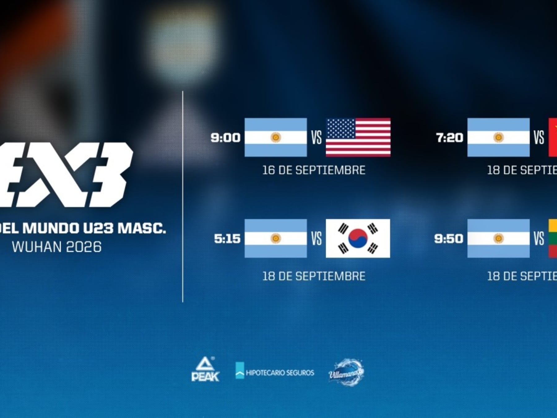 La Albiceleste del 3x3 calienta motores: arranca ante Estados Unidos en el Mundial Sub 23 de Wuhan