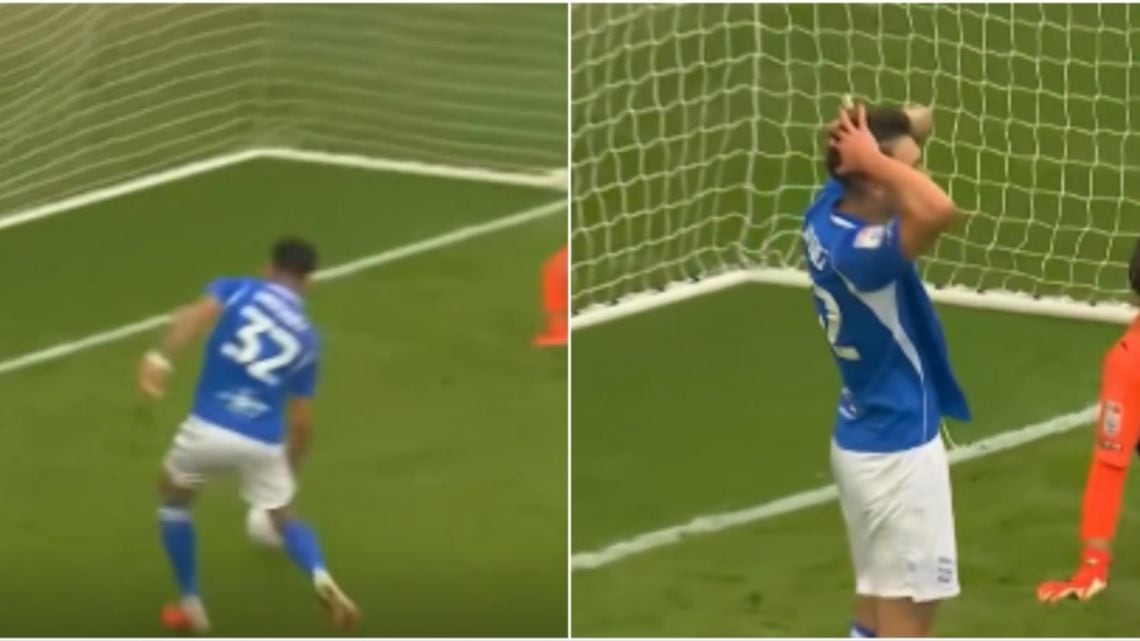 Luis Vázquez, del festejo soñado al gol imposible que se le escapó por arriba del travesaño