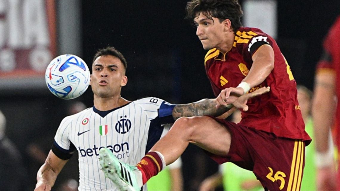 Lautaro se despachó con un doblete ante Roma y llega a la Selección con la flecha para arriba