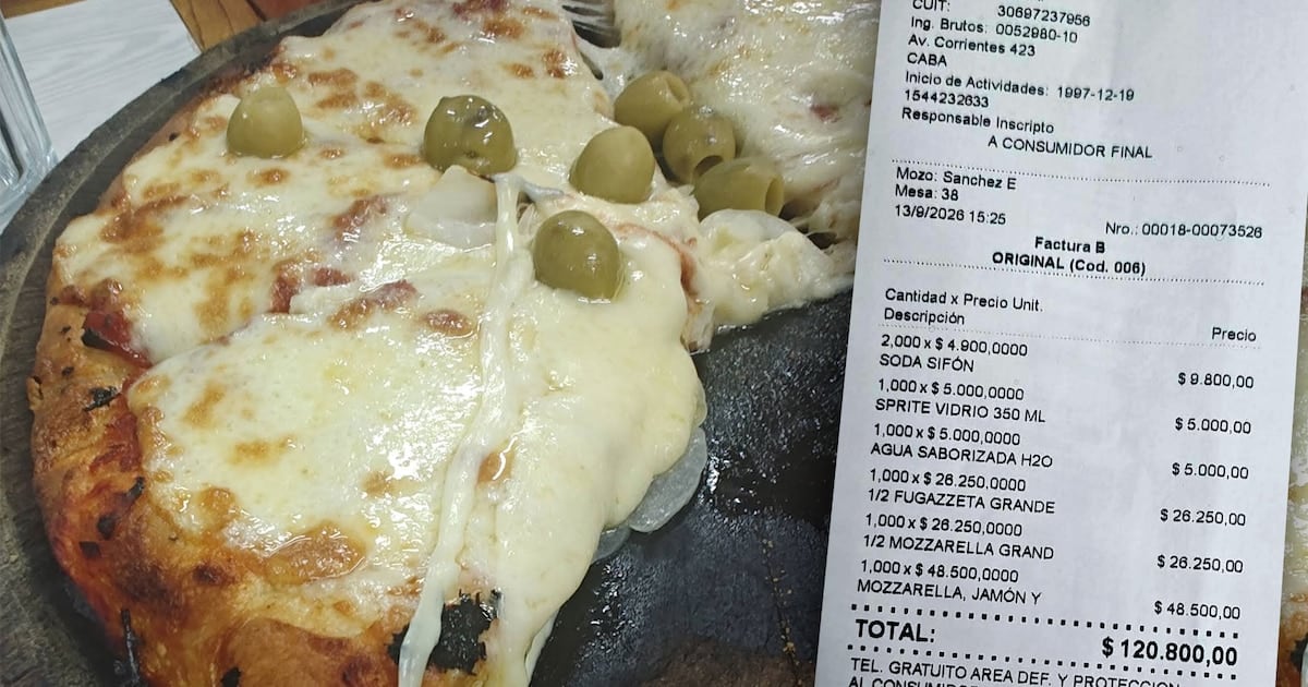 Una salida a El Cuartito: cuánto se pagó por dos pizzas y media y tres bebidas en pleno septiembre
