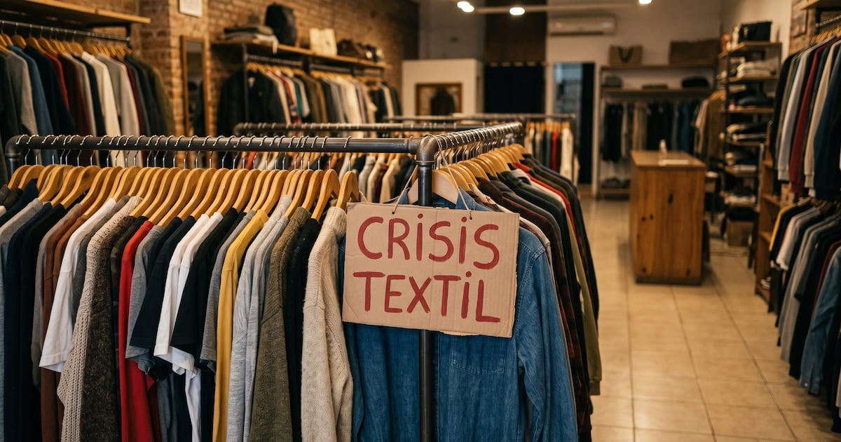 La industria textil atraviesa su peor momento en más de dos décadas y acumula una contracción de 22,6% en 2026